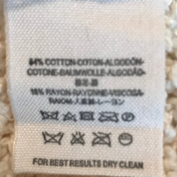 Free People Oversized Lagenlook Cream Cardigan 84% Cotton 16% Rayon Size XS - Picture 8 of 8